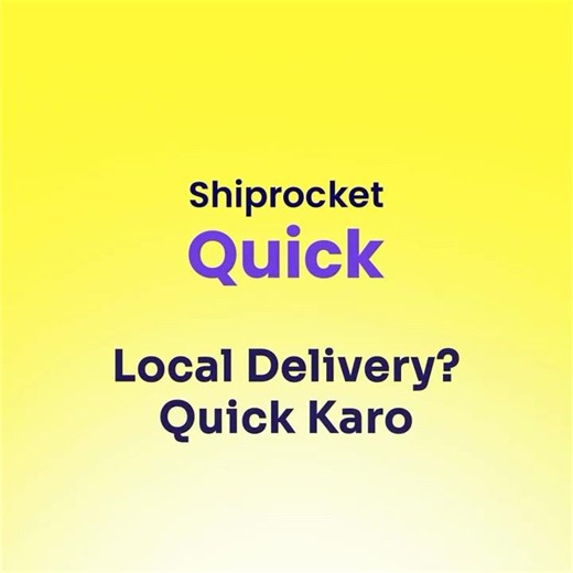 Smart Sellers Choose Faster Deliveries | Shiprocket Quick