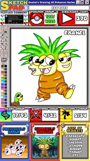 Drawing Exeggutor 🌴 | Drawing All Pokemon Series (DAY 76)