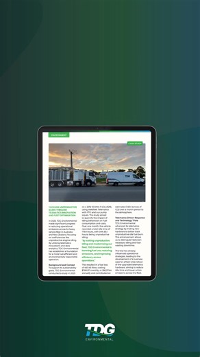 At TDG Environmental, sustainability isn’t just a goal- it’s how we...