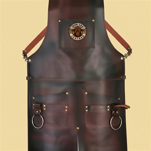 Full Grain Leather Work Apron With Split Leg – Handmade Adjustable Leather Apron With Tool Pockets for BBQ, Woodworking & Workshop Use - Etsy