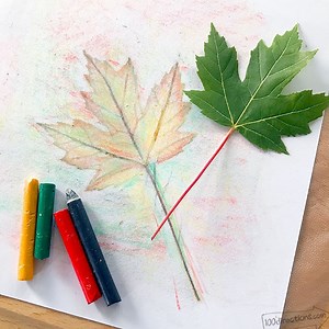 How to Make Leaf Rubbing Art and Leaf Art Printable - 100 Directions