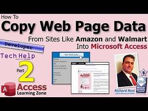 How To Copy Web Page Data Into Microsoft Access From Sites Like Amazon And Walmart, Part 2