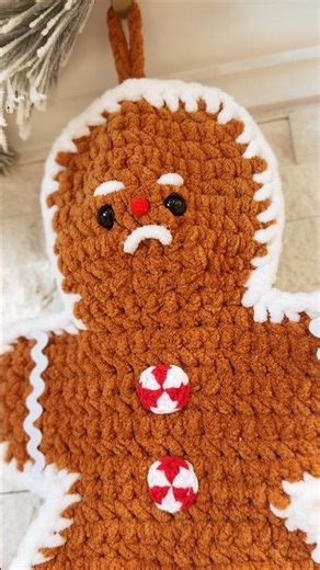 gingerbread stocking 🤎 #freepattern