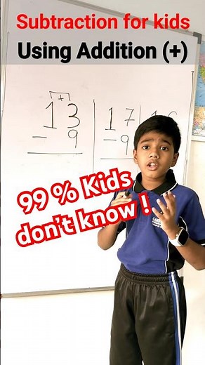 Subtraction using Addition for Kids | Easy Math Trick | For Class 1 - 5 students | Arnav Nayak