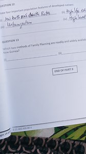 Question 1State four important population features of develope... | Filo