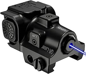 Red/Green/Blue Laser Sight Ultra Compact Tactical Pistol Laser Beam, Rechargeable Dot Sight for Pistols with Picatinny Rail, Class IIIA, Less Than 5mW