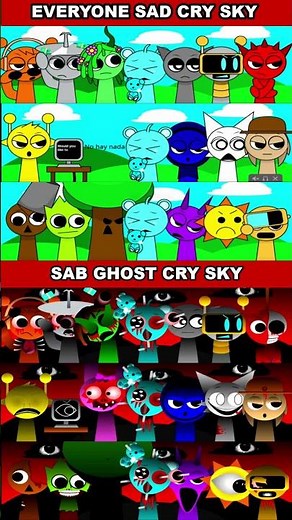 Angry But Cry Sky VS Sad Sky🔥🎶MIX VERSION #sprunki