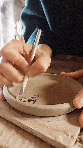 How to carve a garlic grater ❤️ ••• Follow @madhouseceramics for more! | The Ceramic School