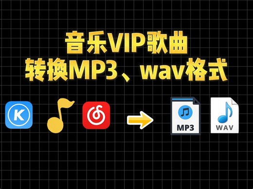 音乐vip歌曲转换mp3,wav格式