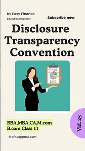 Disclosure and Transparency Convention | Explained #disclosure #transparency #convention #mba