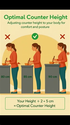 Optimal Counter Height | Basic Knowledge for Civil Engineering | #Shorts #Building