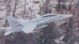 Watch fighter jets emerge directly from the mountain
