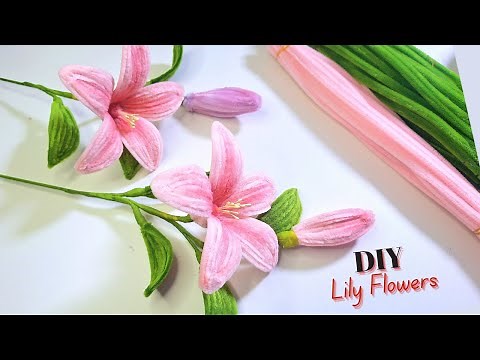 CREATE Your Own Beautiful Fuzzy Wire LILY FLOWER