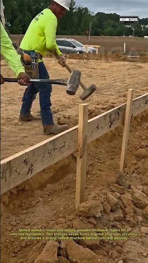 Foundation Formwork Setup Process | Skilled Carpentry & Construction Teamwork