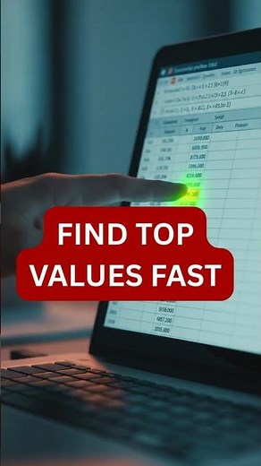 🎯 The LARGE function in Excel easily extracts the largest values