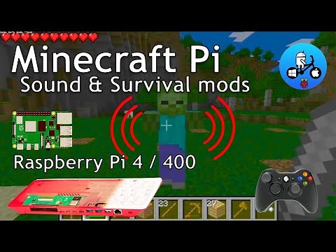 How to. Minecraft Pi Survival mode with sound. Raspberry Pi.