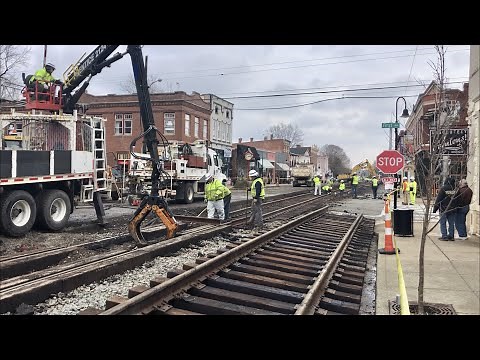 Replacing Street Running Railroad Tracks, LaGrange, Kentucky Part 2