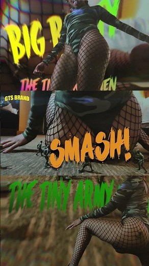 Giantess Vs. The tiny army men 🤯