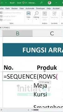 Excel Tutorial: Array Function Sequence