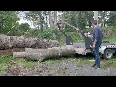 Glenn Lucas first trial with a Log arch trailer