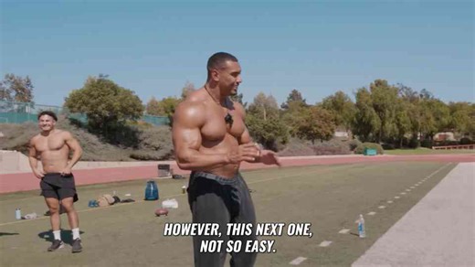 Bodybuilder VS football players