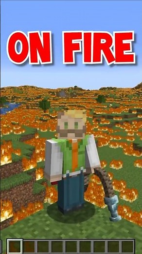 Set Minecraft ON FIRE - Secret Hack #shorts