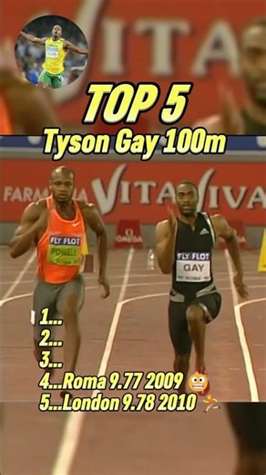 Top 5 Fastest Tyson GAY 100m Races Ranked!