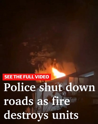 1.3K views | Investigations are expected to continue today into a fire that destroyed two Hervey Bay units, shutting down roads. Latest: ➡️ https://bit.ly/4mAigNZ | Springfield News | Facebook