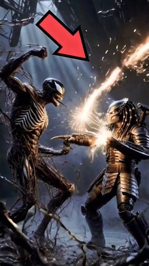 Venom Skeleton Faces Predator – Who Will Win? #shorts