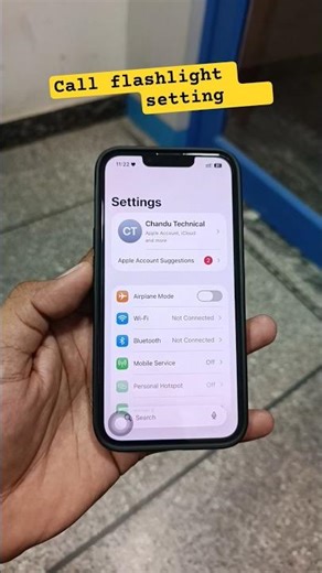 call flash light setting on kese kere #feedfeed #iphone13 #tranding #callflashlight on #shortsfeed 😲