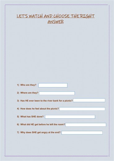 Video present perfect worksheet