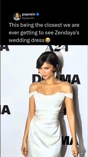 This being the closest we are ever getting to see Zendaya's wedding dress 😭