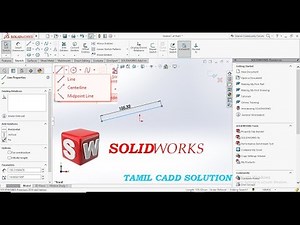 Solidworks Line Command And Its Types -- Tamil