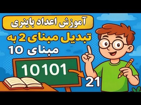 ‫آموزش اعداد باینری : تبدیل مبنای 2 به 10 | باینری به دسیمال در 5 دقیقه!