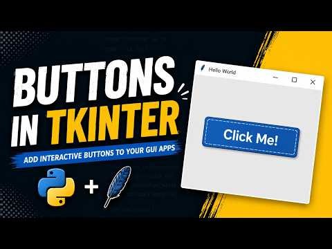 Python Tkinter Crash Course #3 - How to create a Buttons in Python Tkinter?