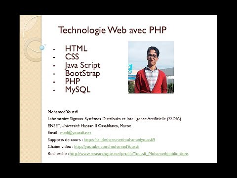 Part 2 Technologie Web avec PHP HTML BootStrap PHP MySQL Autentification M Youssfi