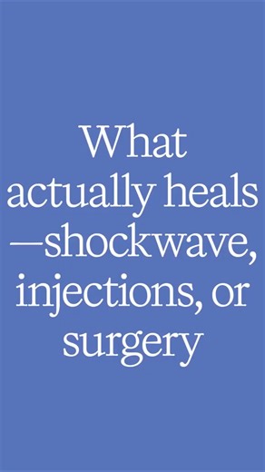 Shockwave vs. Injections vs. Surgery: What Actually Heals?