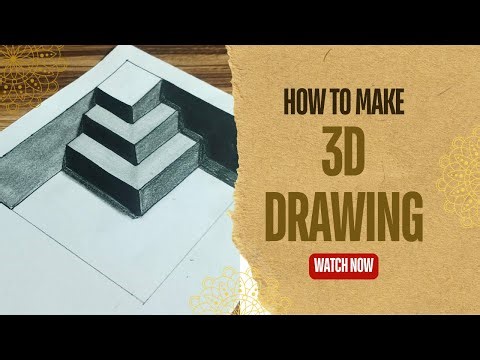 How to Make 3D Stair Drawing Step by Step | Easy 3D Drawing Tutorial