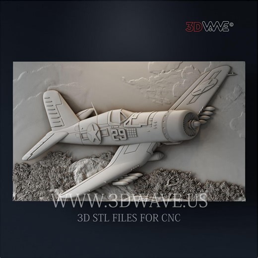 3D STL File: Airplane Digital Pattern | CNC Carving Template | Digital Files - Etsy