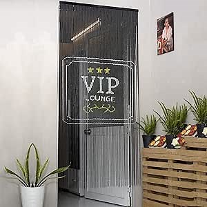 VIP Lounge Bamboo Bead Curtain, Doorway Hanging Beads, Bamboo Door Beads 35.5 inches x 78 inches, 90 Strands