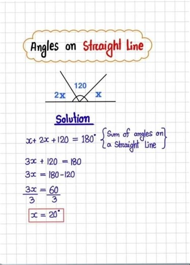 USA | Geometric Angles On A Straight Line #shorts #maths