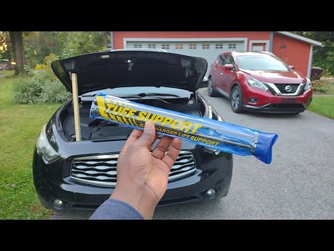 Replacing Hood Support Struts. 35 Dollars and 5 minutes! Infiniti FX35 FX50 FX37 QX70.