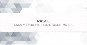 Paso 1 - Instalación de pre-requisitos del MS-SQL.