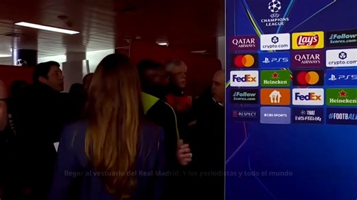 El momento en el que Rui Costa intentó acceder al vestuario e increpó a personal del Madrid