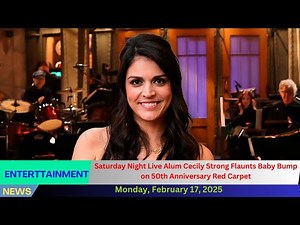 Saturday Night Live Alum Cecily Strong Flaunts Baby Bump on 50th Anniversary Red Carpet