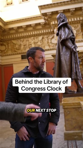This wasn’t made in China. Behind the walls of the Library of Congress for a secret look at historic John Flanagan’s clock. #history #washingtondc #clocks