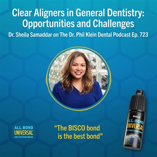 We love hearing from clinicians who are using BISCO products in their practices every day. In a recent episode of The Phil Klein Show, Dr. Sheila Samaddar shared her experience using All-Bond Universal—and why it’s become a material she trusts chairside. 🎧 Listen to the episode to hear her full perspective: https://hubs.li/Q03-p_F90 | BISCO, Inc.
