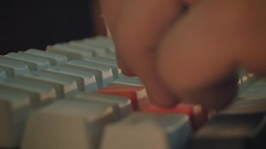 Fingers typing, extreme close up - Free Stock Video