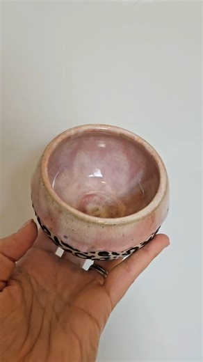 A little before an after of a leppsrd print slip pot I will definitely be creating again | Jen Smith Stemp