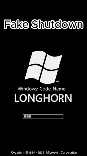 Windows Longhorn fake & real startup and shutdown sounds